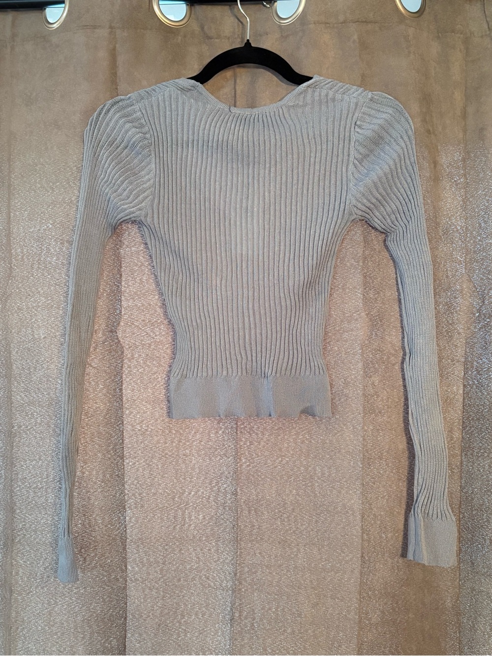 Dynamite Ribbed V-Neck Button-Up Cardigan - Picture 2 of 3